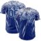 Custom Royal White Distressed Scratch Brush Stroke Authentic Baseball Jersey