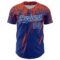 Custom Royal Orange-White Distressed Scratch Brush Stroke Authentic Baseball Jersey