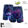 Custom Black Purple-Pink 3D Pattern Magic Mushrooms Over Sacred Geometry Psychedelic Hallucination Authentic Basketball Shorts