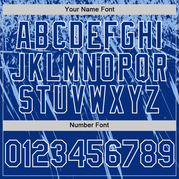 Custom Royal Light Blue-White Distressed Scratch Brush Stroke Authentic Baseball Jersey