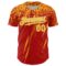 Custom Red Gold-White Distressed Scratch Brush Stroke Authentic Baseball Jersey