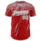 Custom Red Gray-White Distressed Scratch Brush Stroke Authentic Baseball Jersey