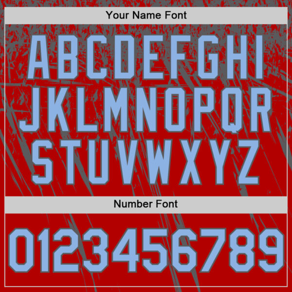 Custom Red Light Blue-Steel Gray Distressed Scratch Brush Stroke Authentic Baseball Jersey