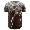 Custom Brown White Distressed Scratch Brush Stroke Authentic Baseball Jersey