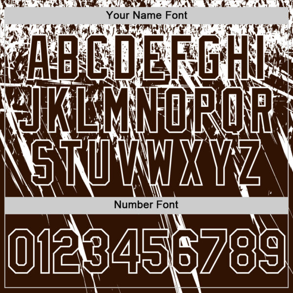 Custom Brown White Distressed Scratch Brush Stroke Authentic Baseball Jersey