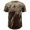 Custom Brown Cream Distressed Scratch Brush Stroke Authentic Baseball Jersey