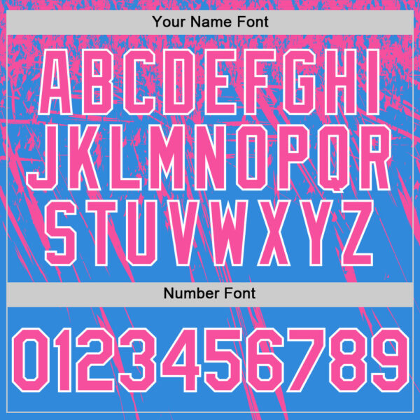 Custom Electric Blue Pink-White Distressed Scratch Brush Stroke Authentic Baseball Jersey