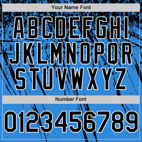 Custom Electric Blue Black-White Distressed Scratch Brush Stroke Authentic Baseball Jersey