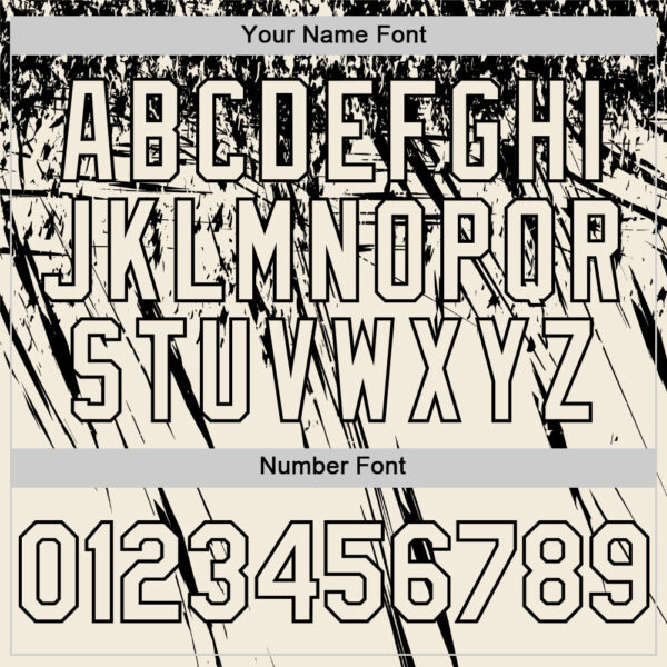 Custom Cream Black Distressed Scratch Brush Stroke Authentic Baseball Jersey