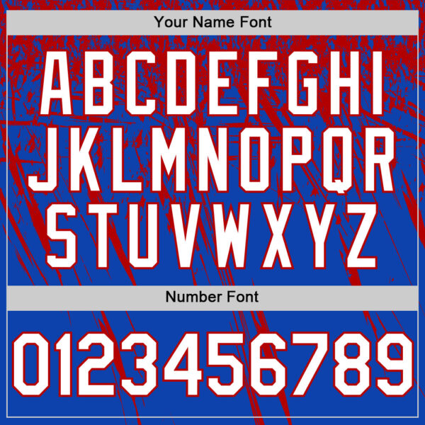 Custom Thunder Blue White-Red Distressed Scratch Brush Stroke Authentic Baseball Jersey