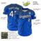 Custom Thunder Blue White-Black Distressed Scratch Brush Stroke Authentic Baseball Jersey
