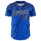 Custom Thunder Blue Navy-White Distressed Scratch Brush Stroke Authentic Baseball Jersey