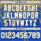 Custom Thunder Blue White-Old Gold Distressed Scratch Brush Stroke Authentic Baseball Jersey