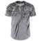 Custom Gray Black Distressed Scratch Brush Stroke Authentic Baseball Jersey