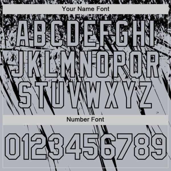 Custom Gray Black Distressed Scratch Brush Stroke Authentic Baseball Jersey