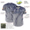 Custom Gray Navy Distressed Scratch Brush Stroke Authentic Baseball Jersey