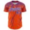 Custom Orange Purple-White Distressed Scratch Brush Stroke Authentic Baseball Jersey