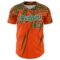 Custom Orange Green-White Distressed Scratch Brush Stroke Authentic Baseball Jersey