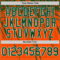 Custom Orange Green-White Distressed Scratch Brush Stroke Authentic Baseball Jersey