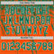Custom Orange Kelly Green-White Distressed Scratch Brush Stroke Authentic Baseball Jersey