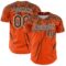 Custom Orange Brown-White Distressed Scratch Brush Stroke Authentic Baseball Jersey