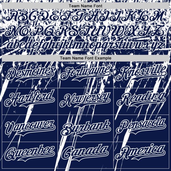 Custom Navy White Distressed Scratch Brush Stroke Authentic Baseball Jersey