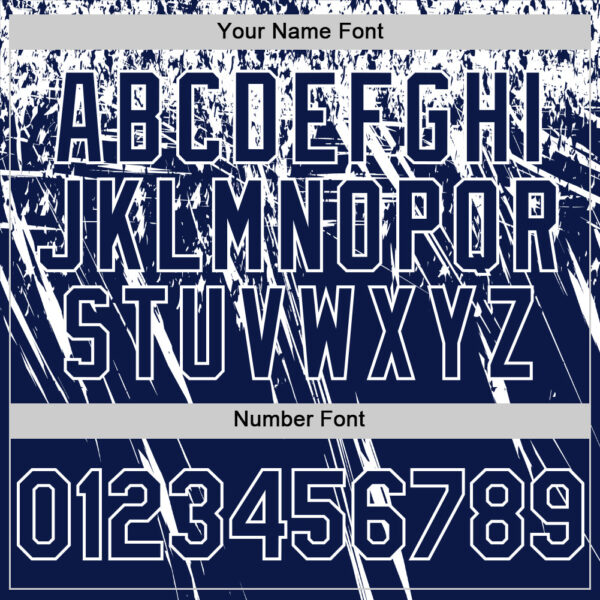 Custom Navy White Distressed Scratch Brush Stroke Authentic Baseball Jersey