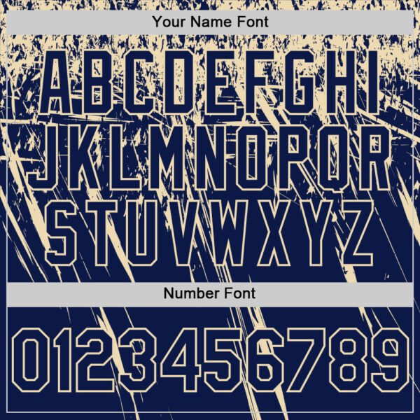 Custom Navy Cream Distressed Scratch Brush Stroke Authentic Baseball Jersey