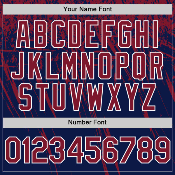 Custom Navy Crimson-White Distressed Scratch Brush Stroke Authentic Baseball Jersey