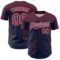 Custom Navy Crimson-White Distressed Scratch Brush Stroke Authentic Baseball Jersey