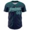 Custom Navy Teal-White Distressed Scratch Brush Stroke Authentic Baseball Jersey