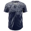 Custom Navy Gray Distressed Scratch Brush Stroke Authentic Baseball Jersey