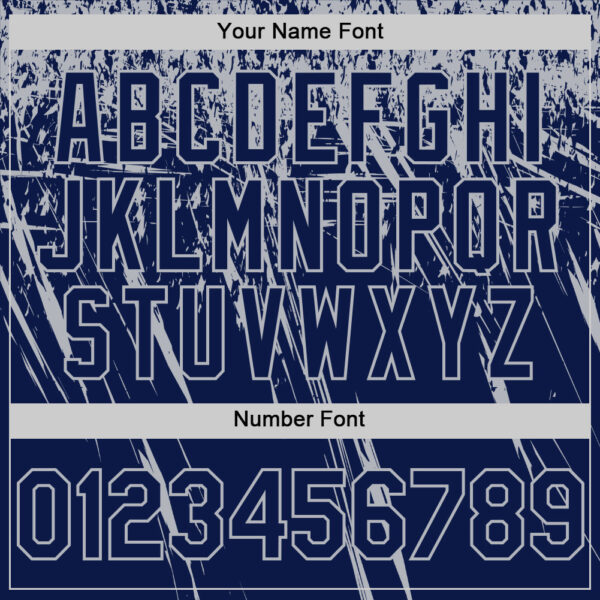 Custom Navy Gray Distressed Scratch Brush Stroke Authentic Baseball Jersey