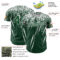 Custom Green White Distressed Scratch Brush Stroke Authentic Baseball Jersey