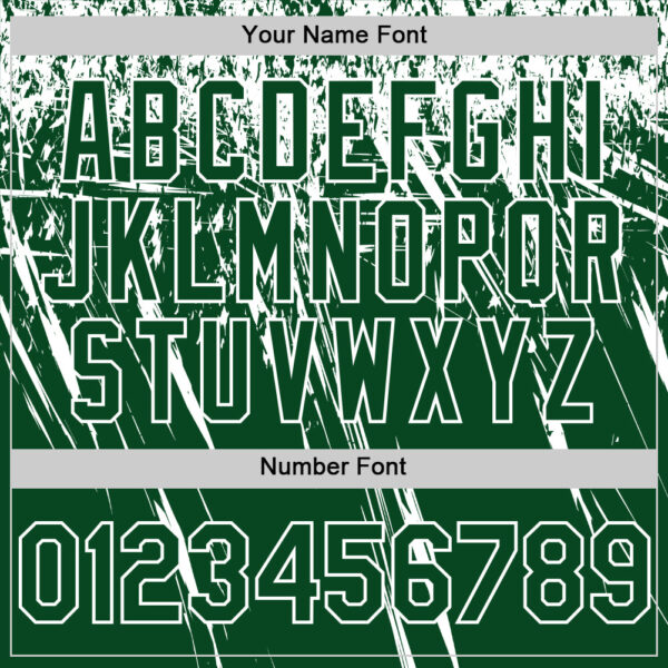 Custom Green White Distressed Scratch Brush Stroke Authentic Baseball Jersey