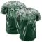 Custom Green White Distressed Scratch Brush Stroke Authentic Baseball Jersey