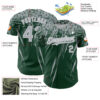 Custom Green Gray-White Distressed Scratch Brush Stroke Authentic Baseball Jersey