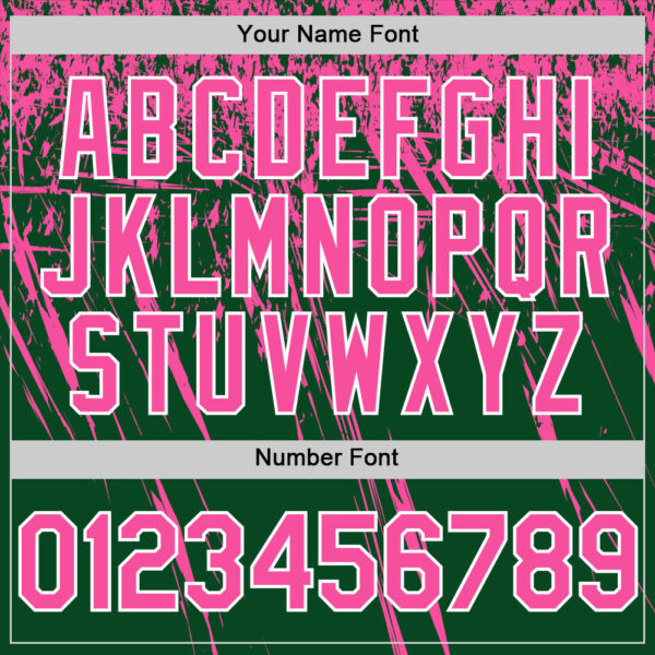 Custom Green Pink-White Distressed Scratch Brush Stroke Authentic Baseball Jersey