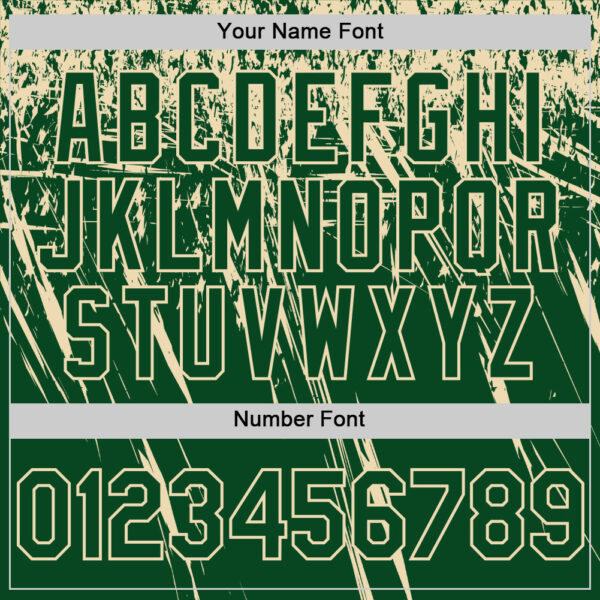 Custom Green Cream Distressed Scratch Brush Stroke Authentic Baseball Jersey