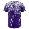 Custom Purple White Distressed Scratch Brush Stroke Authentic Baseball Jersey