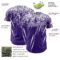 Custom Purple White Distressed Scratch Brush Stroke Authentic Baseball Jersey