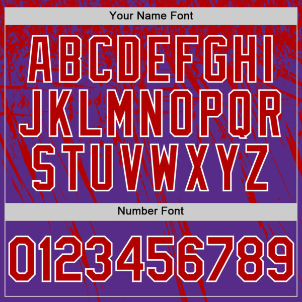 Custom Purple Red-White Distressed Scratch Brush Stroke Authentic Baseball Jersey