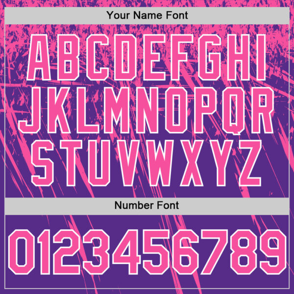 Custom Purple Pink-White Distressed Scratch Brush Stroke Authentic Baseball Jersey