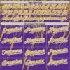 Custom Purple Old Gold-White Distressed Scratch Brush Stroke Authentic Baseball Jersey