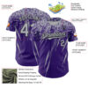 Custom Purple Gray-Black Distressed Scratch Brush Stroke Authentic Baseball Jersey