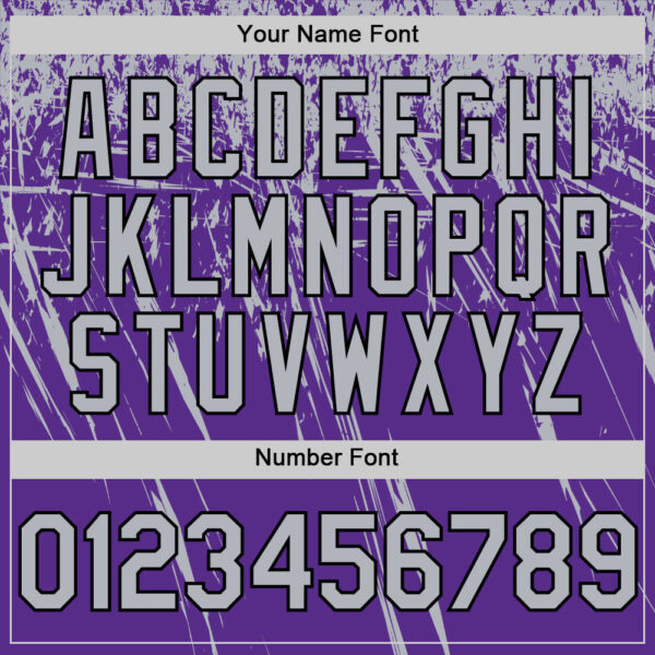 Custom Purple Gray-Black Distressed Scratch Brush Stroke Authentic Baseball Jersey