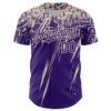 Custom Purple Cream Distressed Scratch Brush Stroke Authentic Baseball Jersey