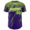 Custom Purple Neon Green-White Distressed Scratch Brush Stroke Authentic Baseball Jersey