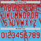 Custom Sky Blue Red-White Distressed Scratch Brush Stroke Authentic Baseball Jersey
