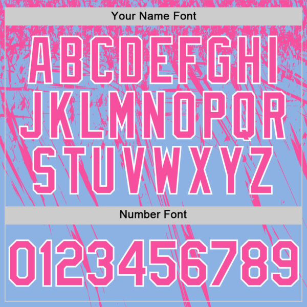 Custom Light Blue Pink-White Distressed Scratch Brush Stroke Authentic Baseball Jersey